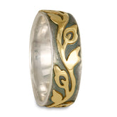 Wide Borderless Flores ST Edge Wedding Ring
